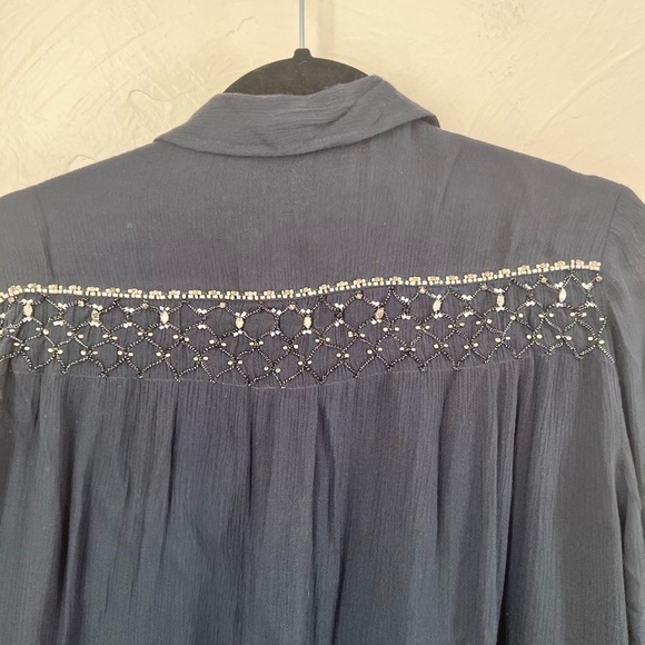 Anthropologie floreat Beulah beaded button tunic▪️size S - Picture 7 of 9